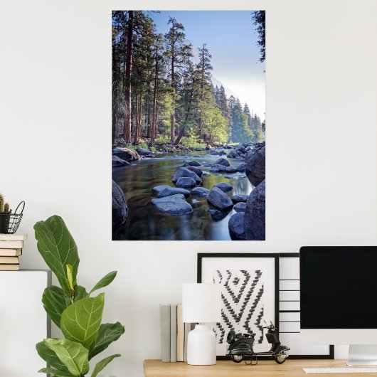 Merced River | Yosemite National Park at Sunrise Poster (Heimbüro)