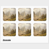 Merced River, Yosemite Valley Quadratischer Aufkleber (Blatt)