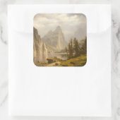Merced River, Yosemite Valley Quadratischer Aufkleber (Tasche)