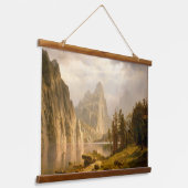 Merced River, Yosemite Valley Tapestory Wandteppich Mit Holzrahmen (Gewinkelt)