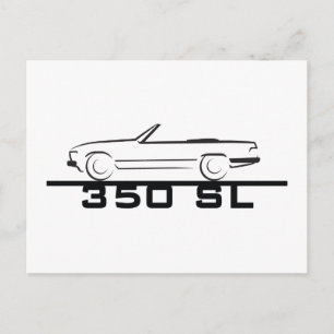 Mercedes 350 SL Typ 107 Postkarte