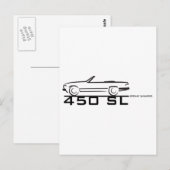 Mercedes 450SL Postkarte (Vorne/Hinten)