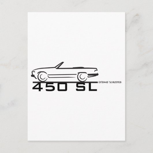Mercedes 450SL Postkarte (Vorderseite)
