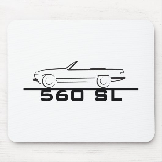 Mercedes 560 SL Typ 107 Mousepad (Vorne)