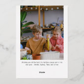 Mercedes Alles Script Custom Message Foto Gold Folien Feiertagskarte (Rückseite)