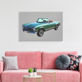 Mercedes Benz 280 SL Cabrio Leinwanddruck (Insitu (Wohnzimmer))