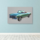 Mercedes Benz 280 SL Cabrio Leinwanddruck (Insitu (Holzboden))