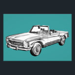 Mercedes Benz 280 SL Konvertible Illustration Fotodruck<br><div class="desc">Mercedes Benz 280 SL Konvertible digitale Illustration. Bei vielen Produkten können Sie Ihre eigene Hintergrundfarbe auswählen.Wenn Sie eine andere Hintergrundfarbe möchten,  können Sie auf die Schaltfläche Anpassen klicken,  dann auf die Schaltfläche Bearbeiten klicken,  auf Hintergrund klicken und Ihre eigene Farbe auswählen.</div>