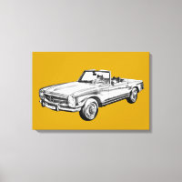 Mercedes Benz 280 SL Konvertible Illustration