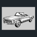 Mercedes Benz 280 SL Konvertible Illustration Poster<br><div class="desc">Mercedes Benz 280 SL Konvertible digitale Illustration. Bei vielen Produkten können Sie Ihre eigene Hintergrundfarbe auswählen.Wenn Sie eine andere Hintergrundfarbe möchten,  können Sie auf die Schaltfläche Anpassen klicken,  dann auf die Schaltfläche Bearbeiten klicken,  auf Hintergrund klicken und Ihre eigene Farbe auswählen.</div>