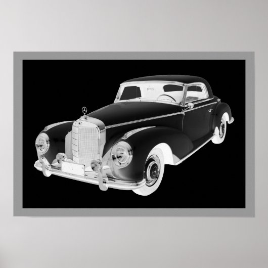 Mercedes Benz 300 Luxus Auto Art Poster (Vorne)