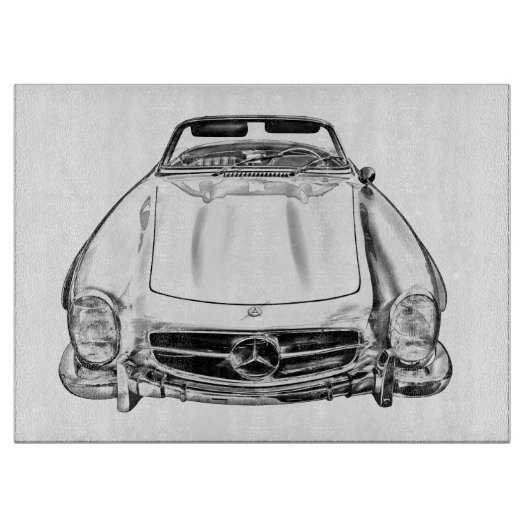 Mercedes Benz 300 SL Cabriolet Schneidebrett (Vorderseite)
