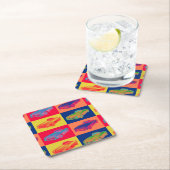 Mercedes Benz 300 SL Convertible Pop Art Rechteckiger Pappuntersetzer (Vor Ort)