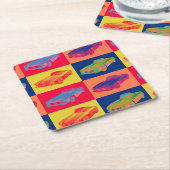 Mercedes Benz 300 SL Convertible Pop Art Rechteckiger Pappuntersetzer (angewinkelt)