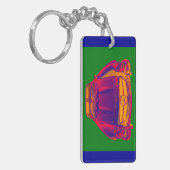 Mercedes Benz 300 SL Convertible Pop Art Schlüsselanhänger (Vorderseite links)