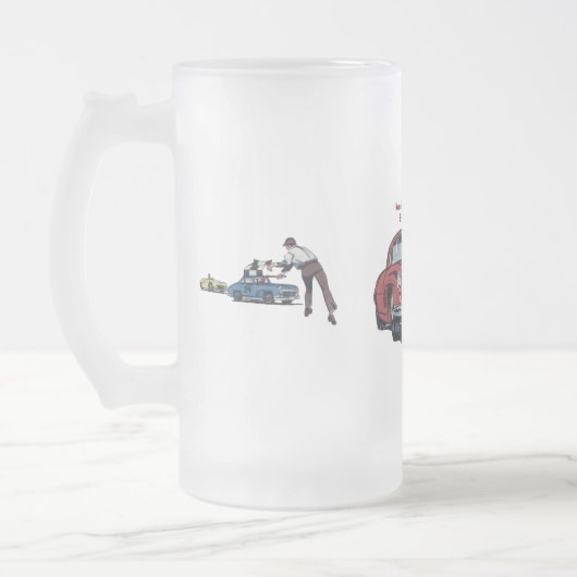 Mercedes-Benz 300SL Mattglas Bierglas (Links)