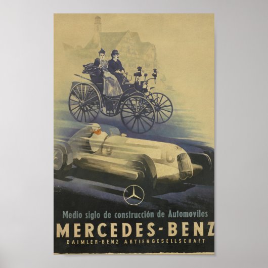 Mercedes-Benz Oldtimer Poster (Vorne)