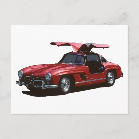 Mercedes Benz SLR300 Gullwing Poster Postkarte (Vorderseite)