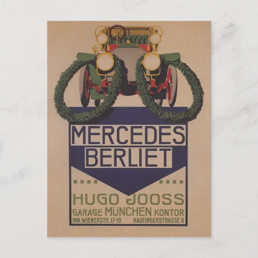 Mercedes Berliet Card Postkarte (Vorderseite)
