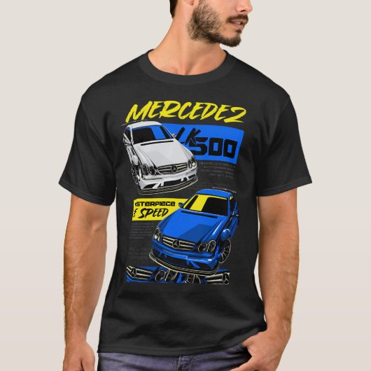 Mercedes Clk 500 Hauptdrehzahl T-Shirt (Vorderseite)