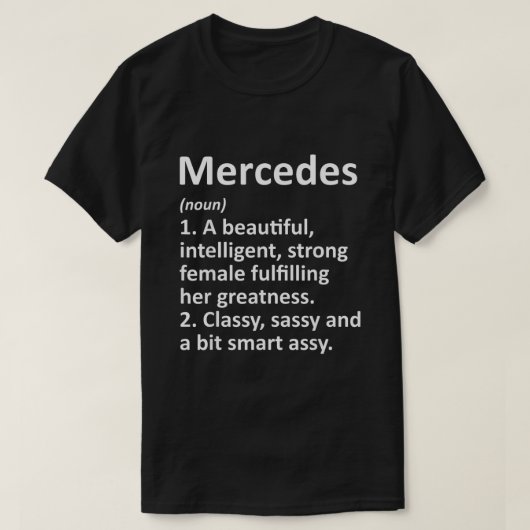 MERCEDES Definition Personalisiert Name Funny Chri T-Shirt (Design vorne)