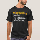 Mercedes Gift Name Personalisiert Geburtsname Defi T-Shirt (Vorderseite)