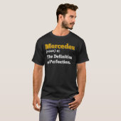 Mercedes Gift Name Personalisiert Geburtsname Defi T-Shirt (Vorne ganz)