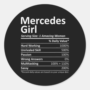Mercedes Girl Tx Texas Funny City Zuhause Roots Us Runder Aufkleber