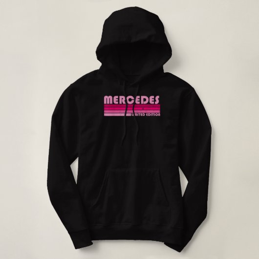 MERCEDES Name Personalisiert Retro Vintag 80er 90s Hoodie (Design vorne)