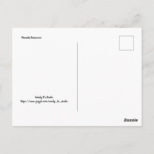 Mercedes Postkarte (Rückseite)