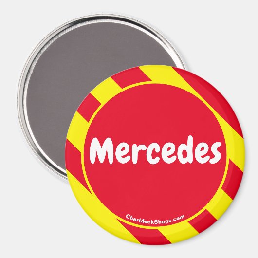 Mercedes Red/Yellow Magnet (Vorderseite/Rückseite)