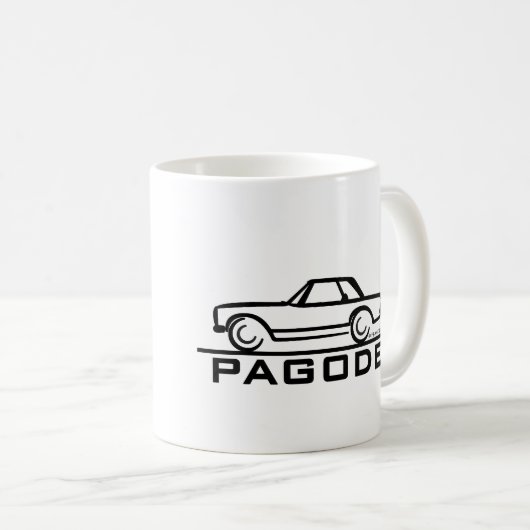 Mercedes SL Pagode mit Skript Kaffeetasse (VorderseiteRechts)