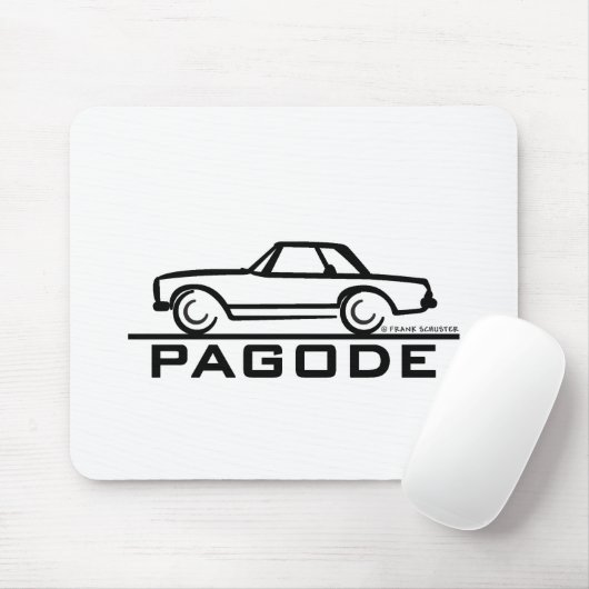 Mercedes SL-Pagode mit Skript Mousepad (Mit Mouse)