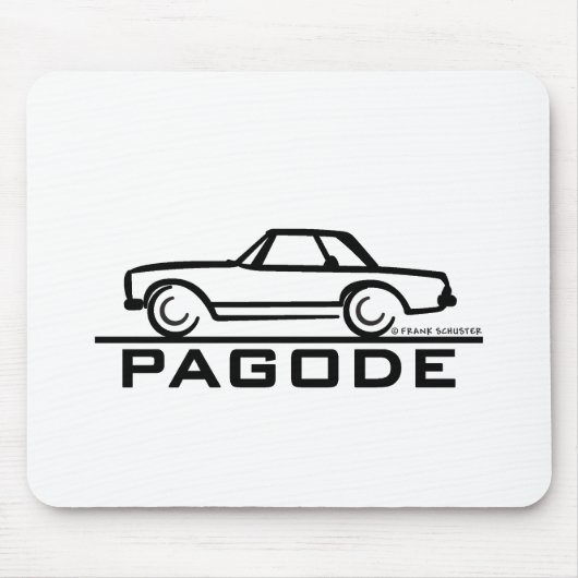 Mercedes SL-Pagode mit Skript Mousepad (Vorne)
