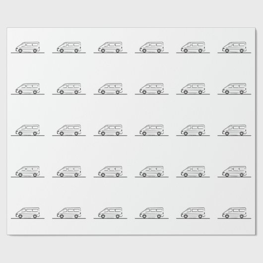 Mercedes Sprinter Kurz Wheelbase Geschenkpapier (Flach)