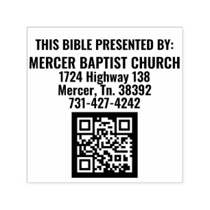 Mercer Baptist Church Automatische Briefmarke Permastempel