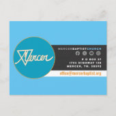 Mercer Baptist Church Einladung Postkarte (Vorderseite)