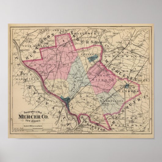 Mercer County, NJ Poster (Vorne)