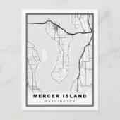 Mercer Island Map Postkarte (Vorderseite)