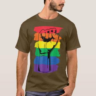 Merch LGBT Rainbow Fist LGBTQ Gay Prid T-Shirt