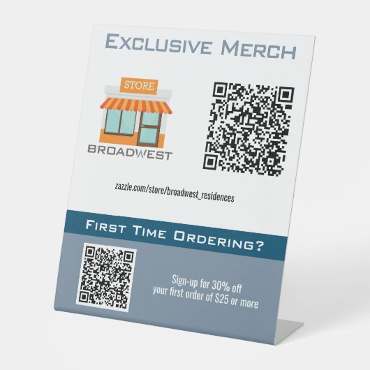 Merch-Zeichen 1 Sockelschild (Vorderseite)