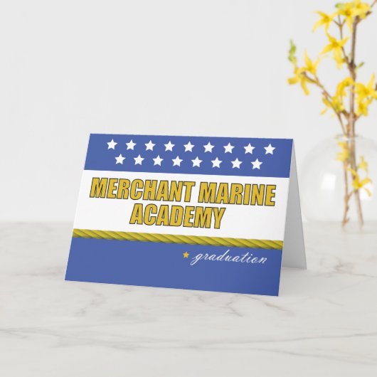 Merchant Marine Academy Abschluss Glückwünsche Karte (Gelbe Blume)