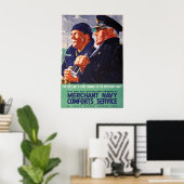 Merchant Navy Comforts Service Poster, Groß Poster (Heimbüro)