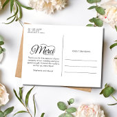 Merci Beacoup French Foto Wedding Postkarte