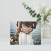 Merci Beacoup Wedding Vielen Dank Postkarte (Stehend Vorderseite)