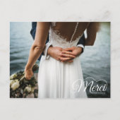 Merci Beacoup Wedding Vielen Dank Postkarte (Vorderseite)