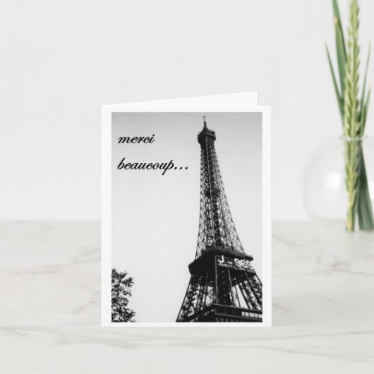 merci beaucoup 2 dankeskarte (Vorderseite)