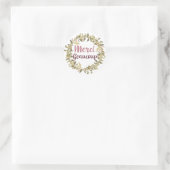 Merci Beaucoup Danke, Französisch Runder Aufkleber (Tasche)