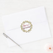 Merci Beaucoup Danke, Französisch Runder Aufkleber (Umschlag)