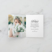 Merci Beaucoup Foto Wedding Script Vielen Dank Dankeskarte (Innenseite)